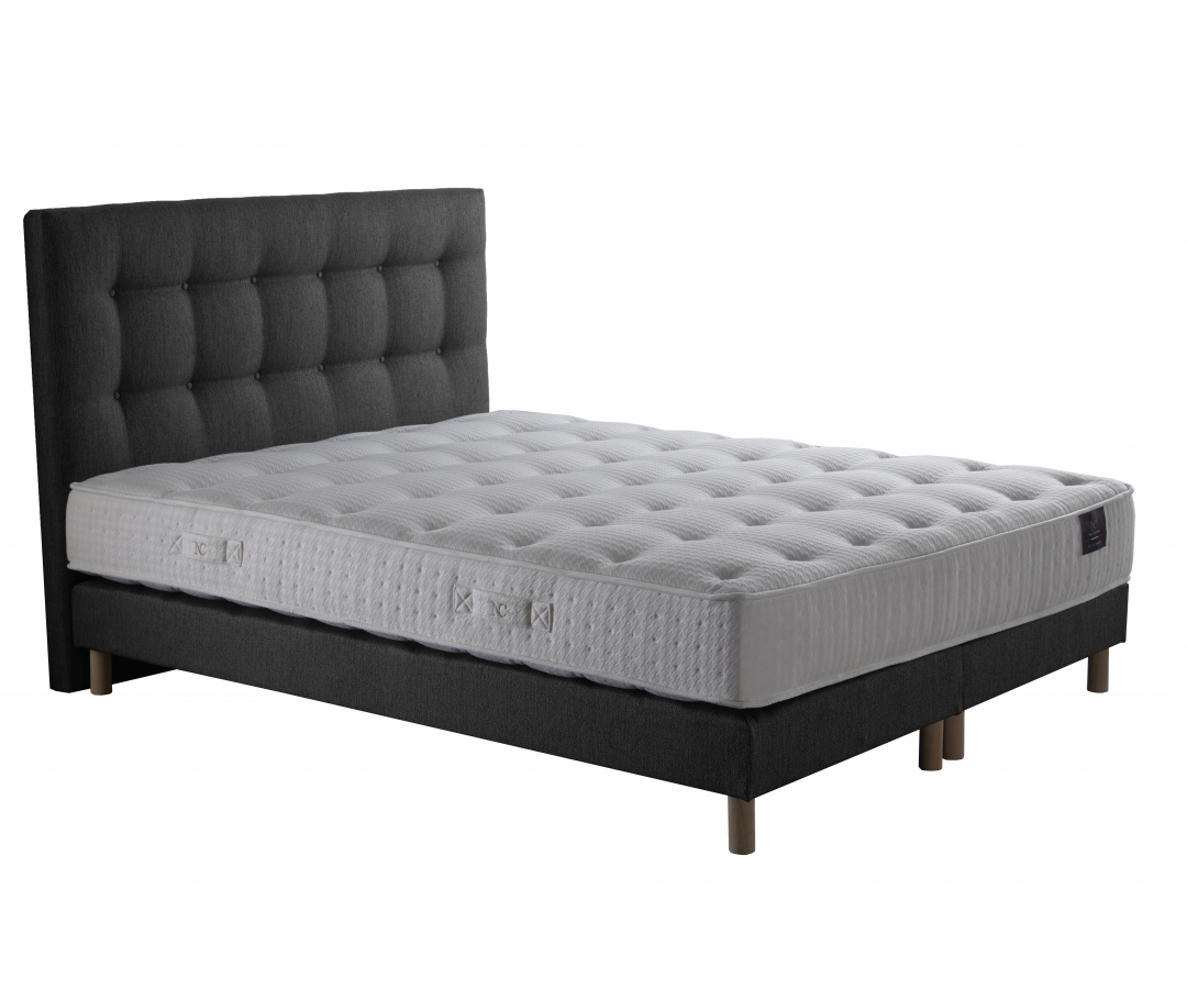 Ensemble matelas ressorts 7 zones, 27 cm,  sommier et tête de lit