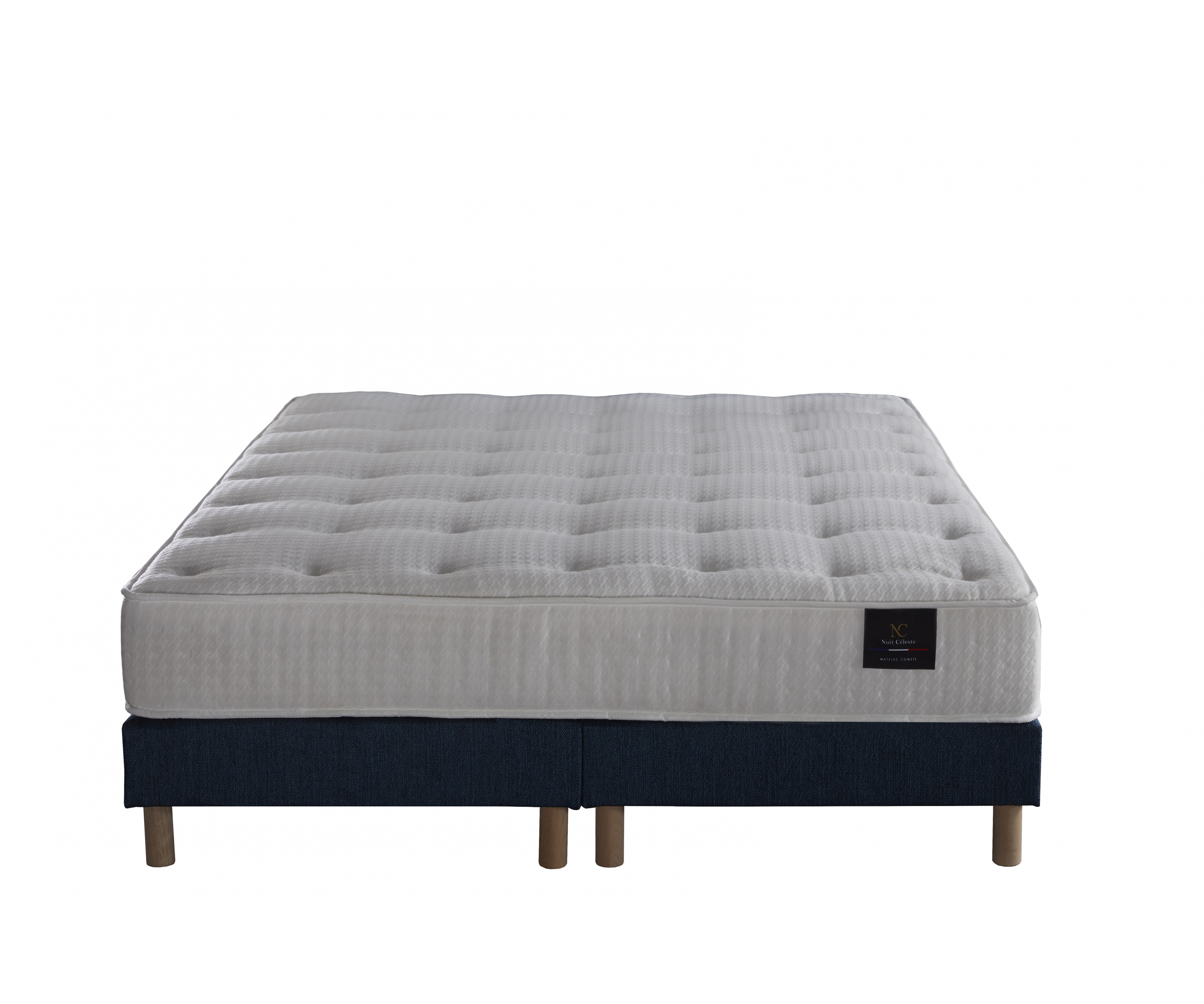 Ensemble matelas ressorts 7 zones, 27 cm,  sommier et tête de lit