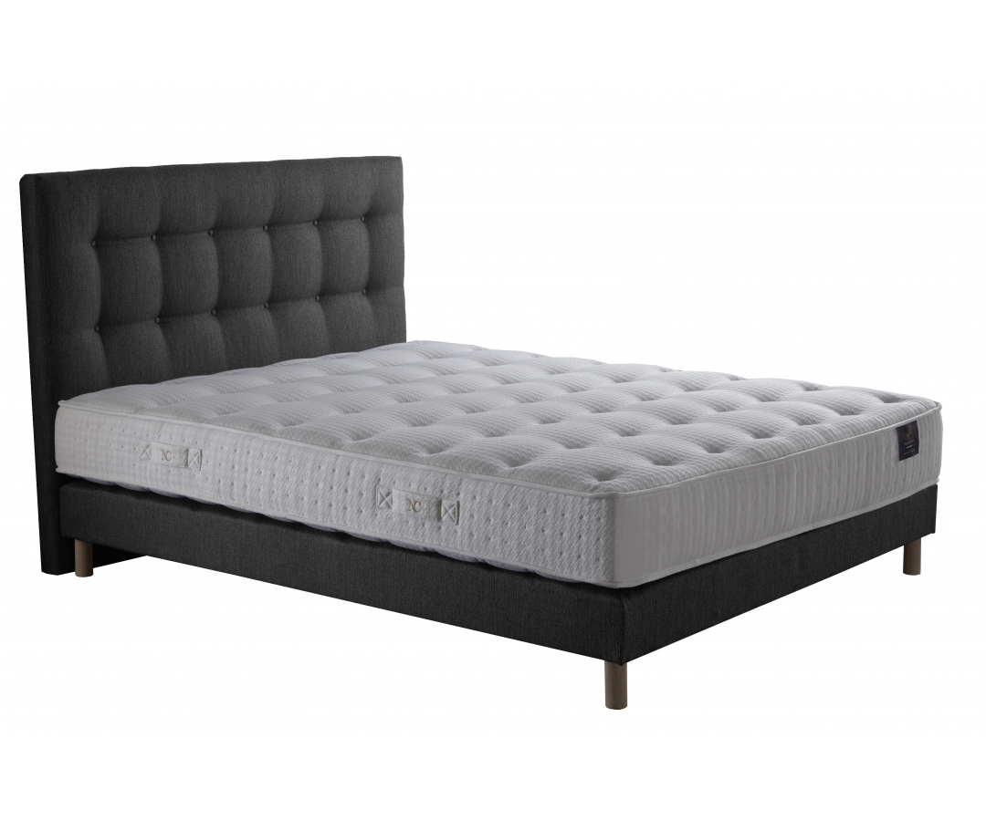 Ensemble matelas ressorts, sommier PEFC et tête de lit écoconçue