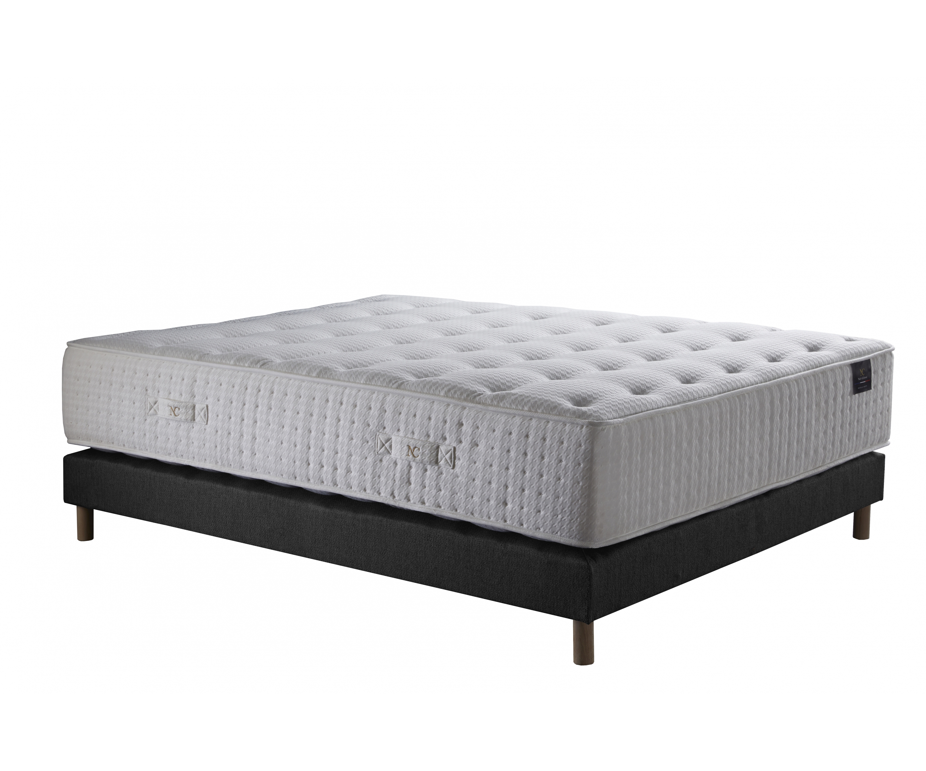 Ensemble matelas ressorts, 31 cm, 4 technologies, sommier + tete de lit