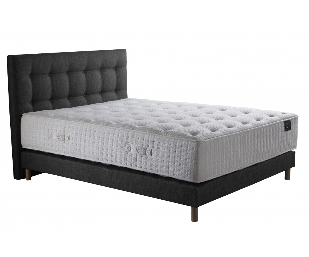 Ensemble matelas ressorts, 31 cm, 4 technologies, sommier + tete de lit