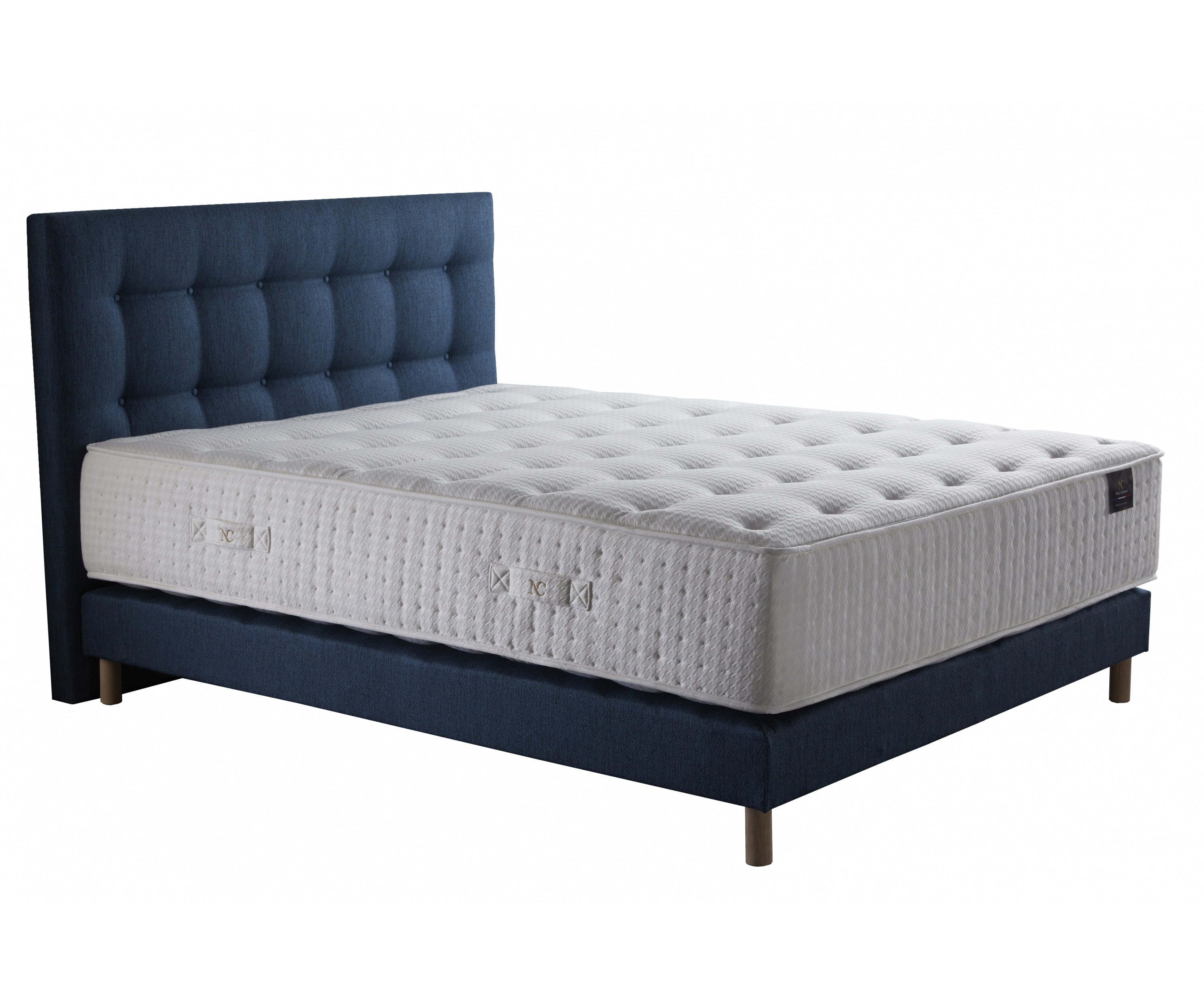 Ensemble matelas ressorts, 31 cm, 4 technologies, sommier + tete de lit