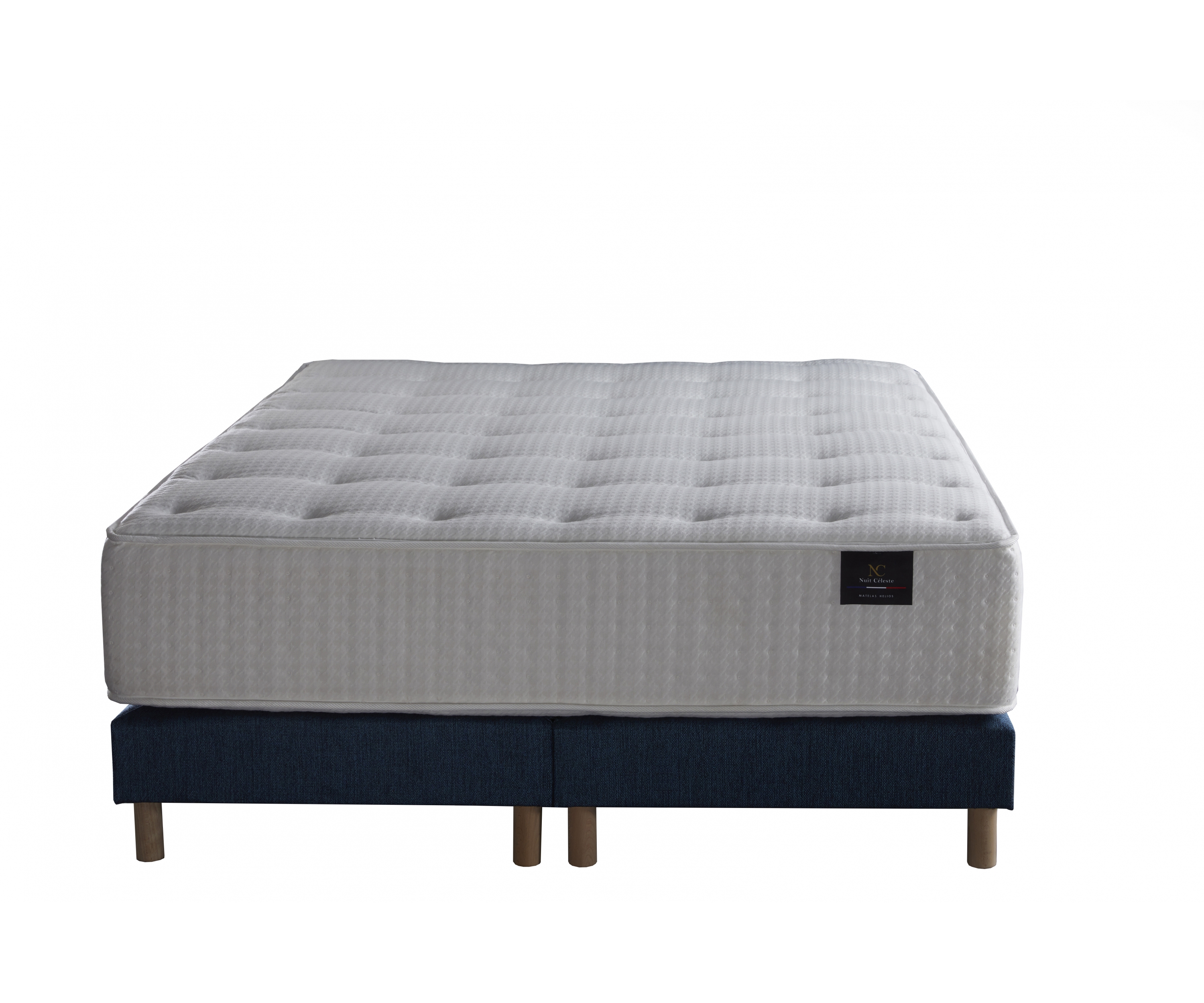 Ensemble matelas ressorts, 31 cm, 4 technologies, sommier + tete de lit