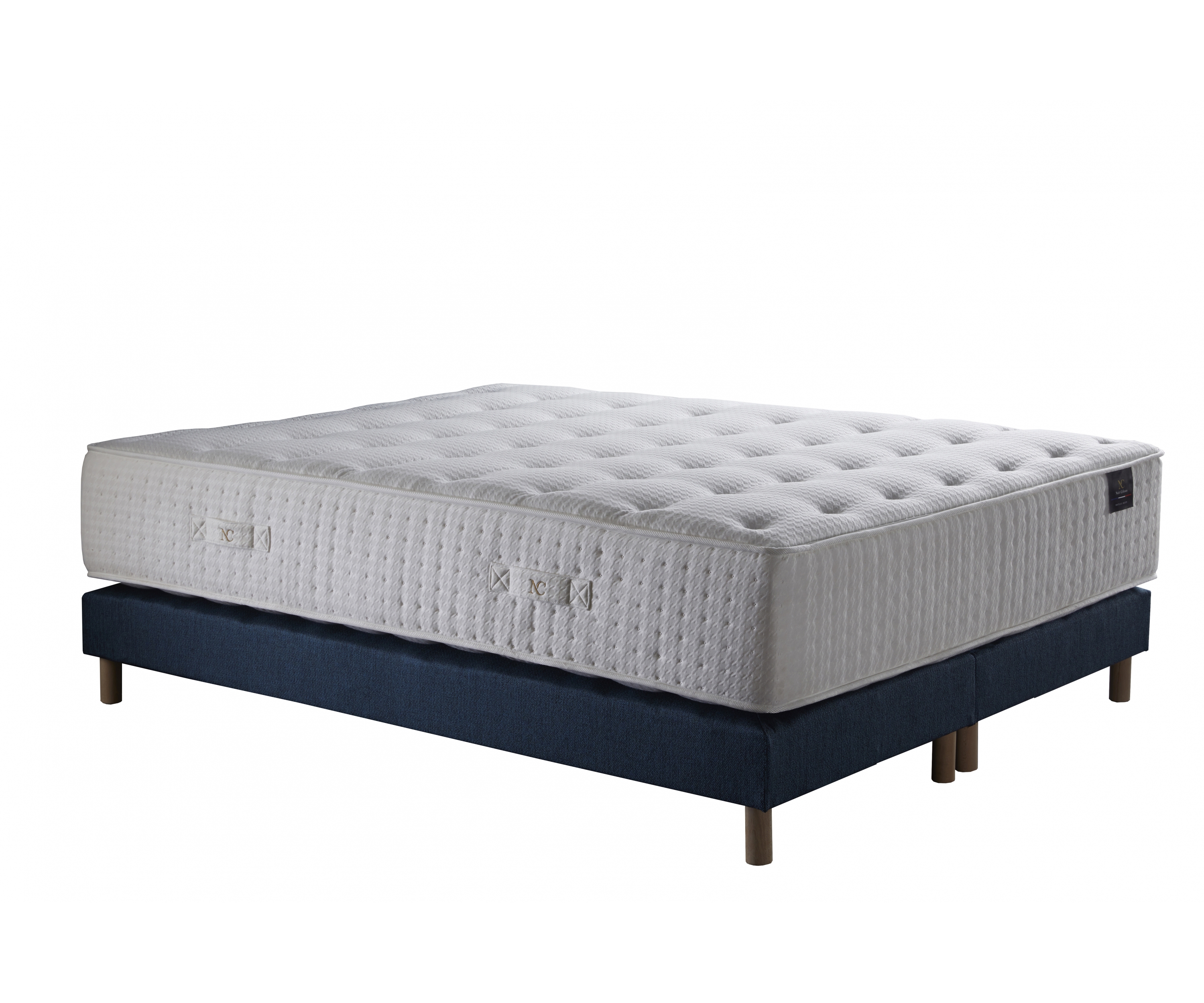 Ensemble matelas ressorts, 31 cm, 4 technologies, sommier + tete de lit