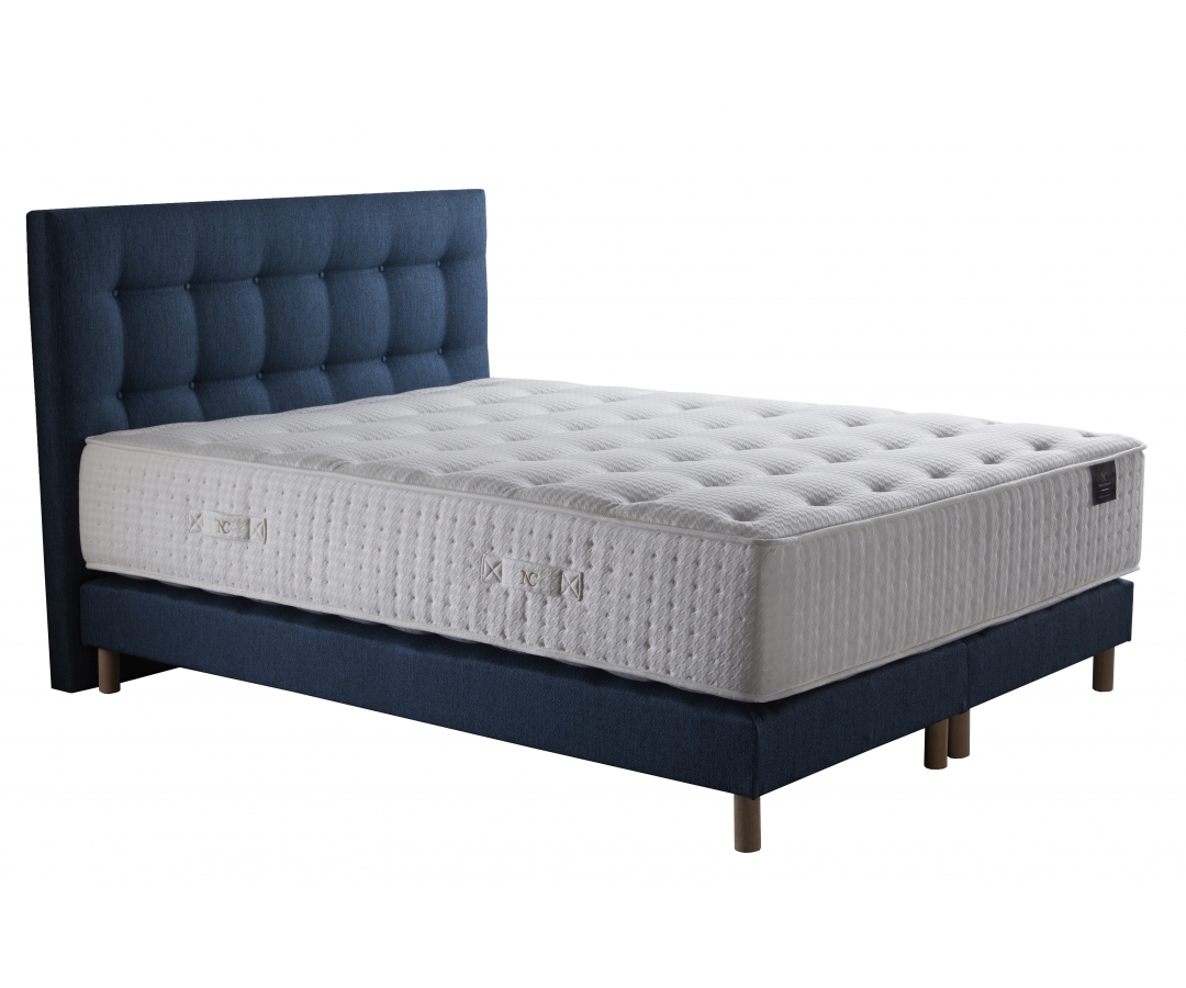 Ensemble matelas ressorts, 31 cm, 4 technologies, sommier + tete de lit
