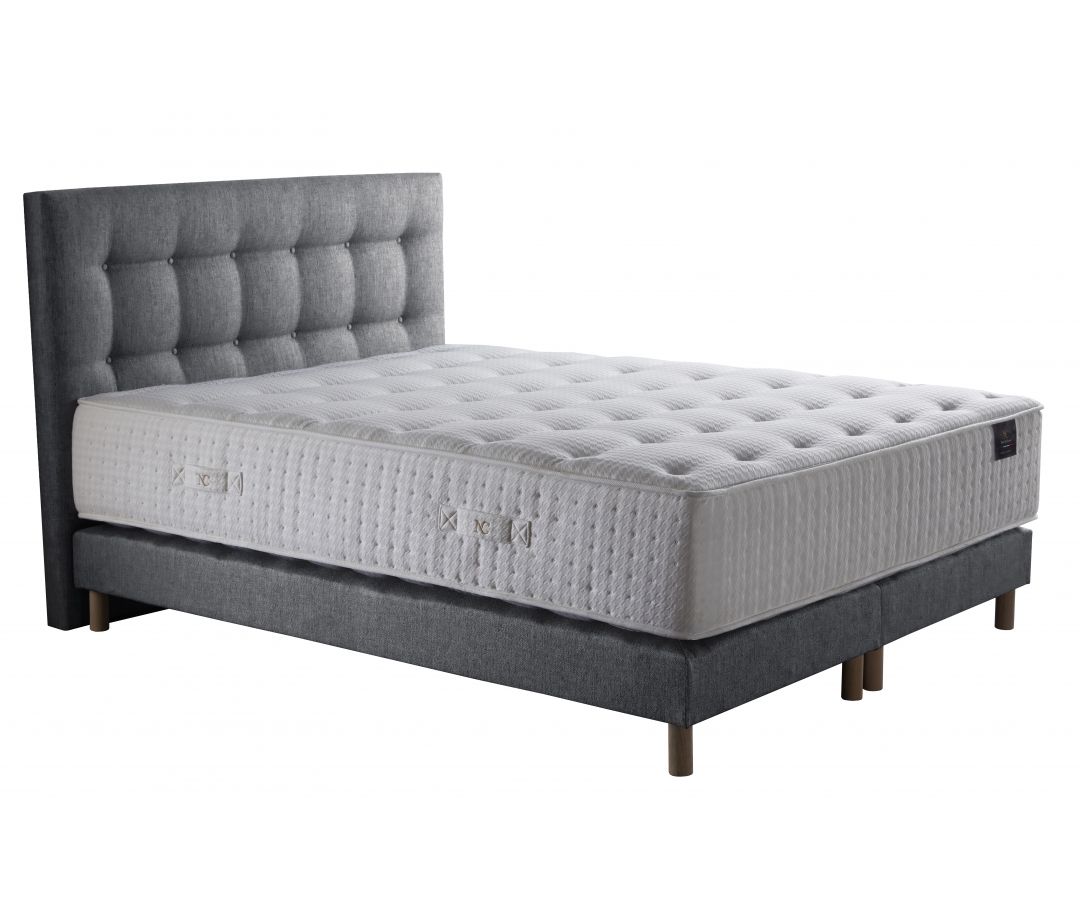 Ensemble matelas ressorts, 31 cm, 4 technologies, sommier + tete de lit