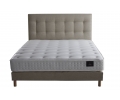 Ensemble matelas latex 100 % naturel, CLARTE, sommier à lattes, tête de lit