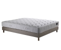 Ensemble matelas à ressorts recyclables et mousse, REFLET, sommier et tête de lit