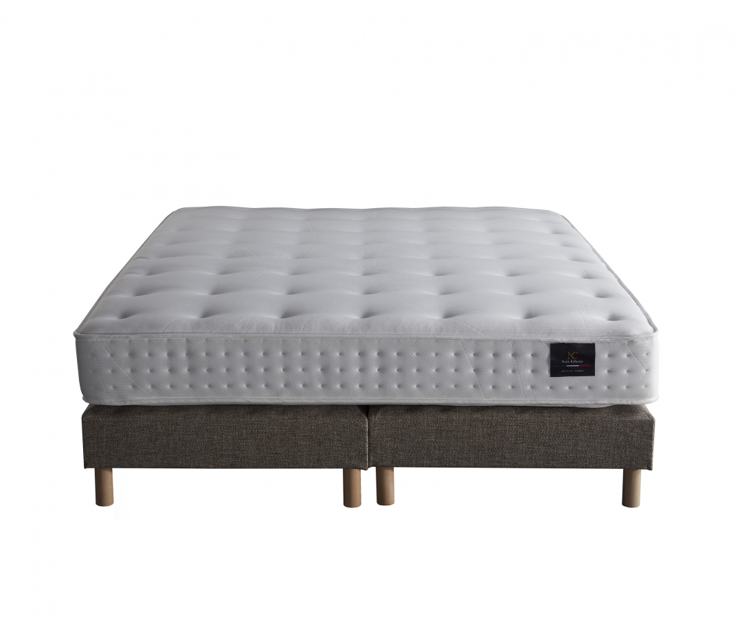 Ensemble matelas éco-conçu, sommier PEFC et tête de lit GRS