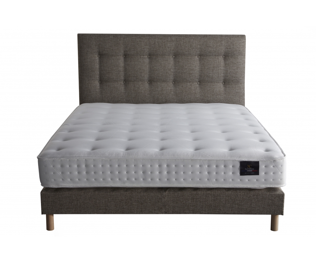 Ensemble matelas éco-conçu, sommier PEFC et tête de lit GRS