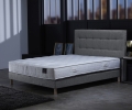 Ensemble matelas ressorts ensachés 7 zones, COMETE, sommier à lattes, tête de lit