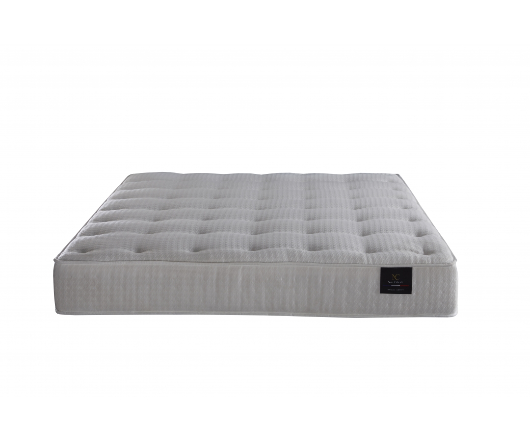 Ensemble matelas ressorts, COMETE, sommier à lattes, tête de lit