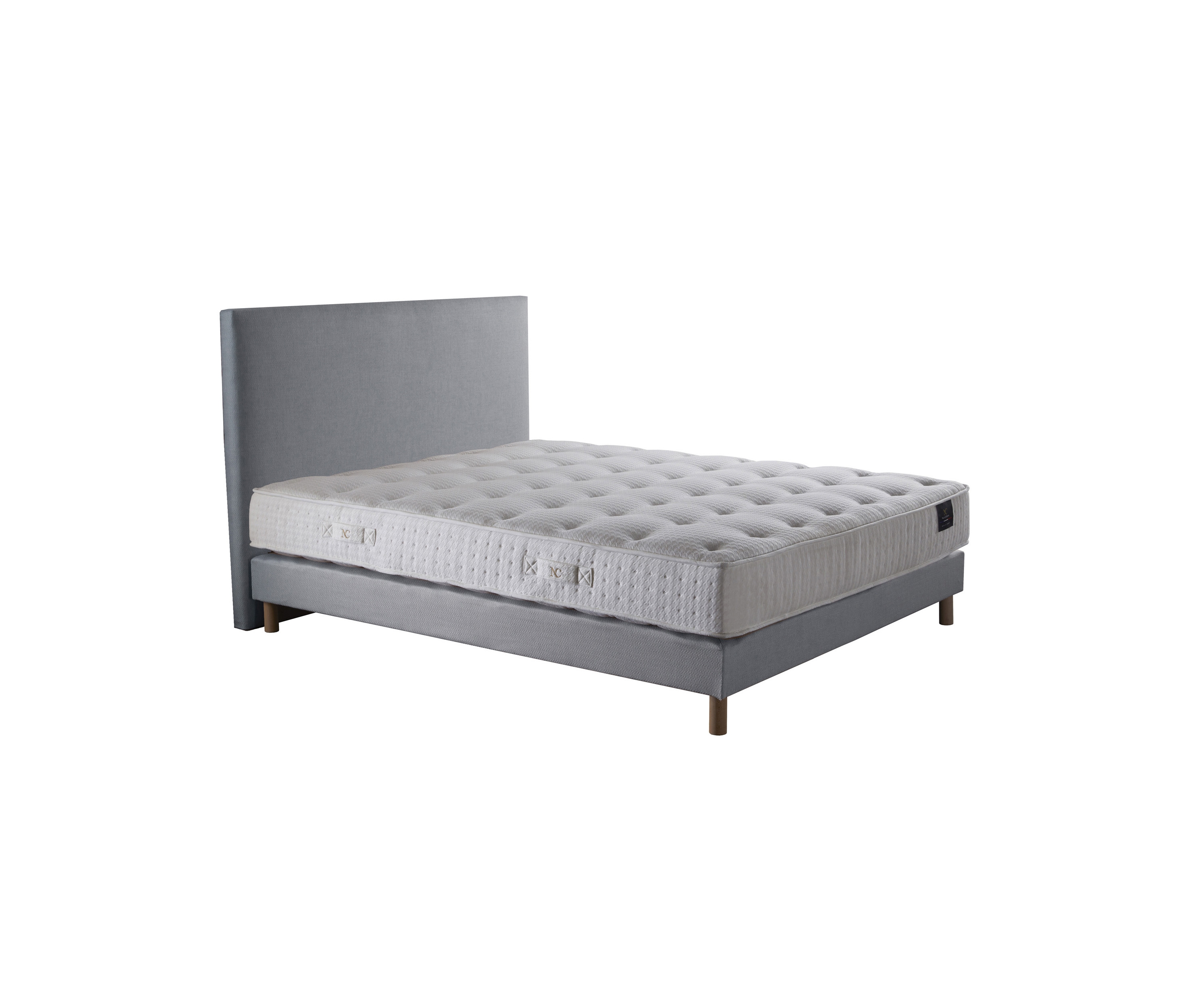 Ensemble matelas ressorts, NOVA, sommier lattes multiplis, tête de lit