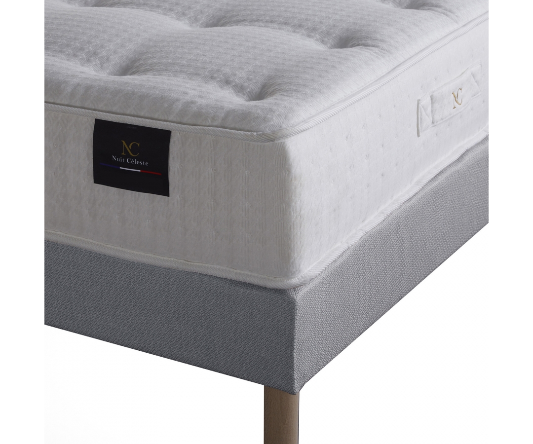 Ensemble matelas ressorts, NOVA, sommier lattes multiplis, tête de lit