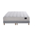Ensemble matelas ressorts, PULSAR, sommier à lattes fixes, tête de lit