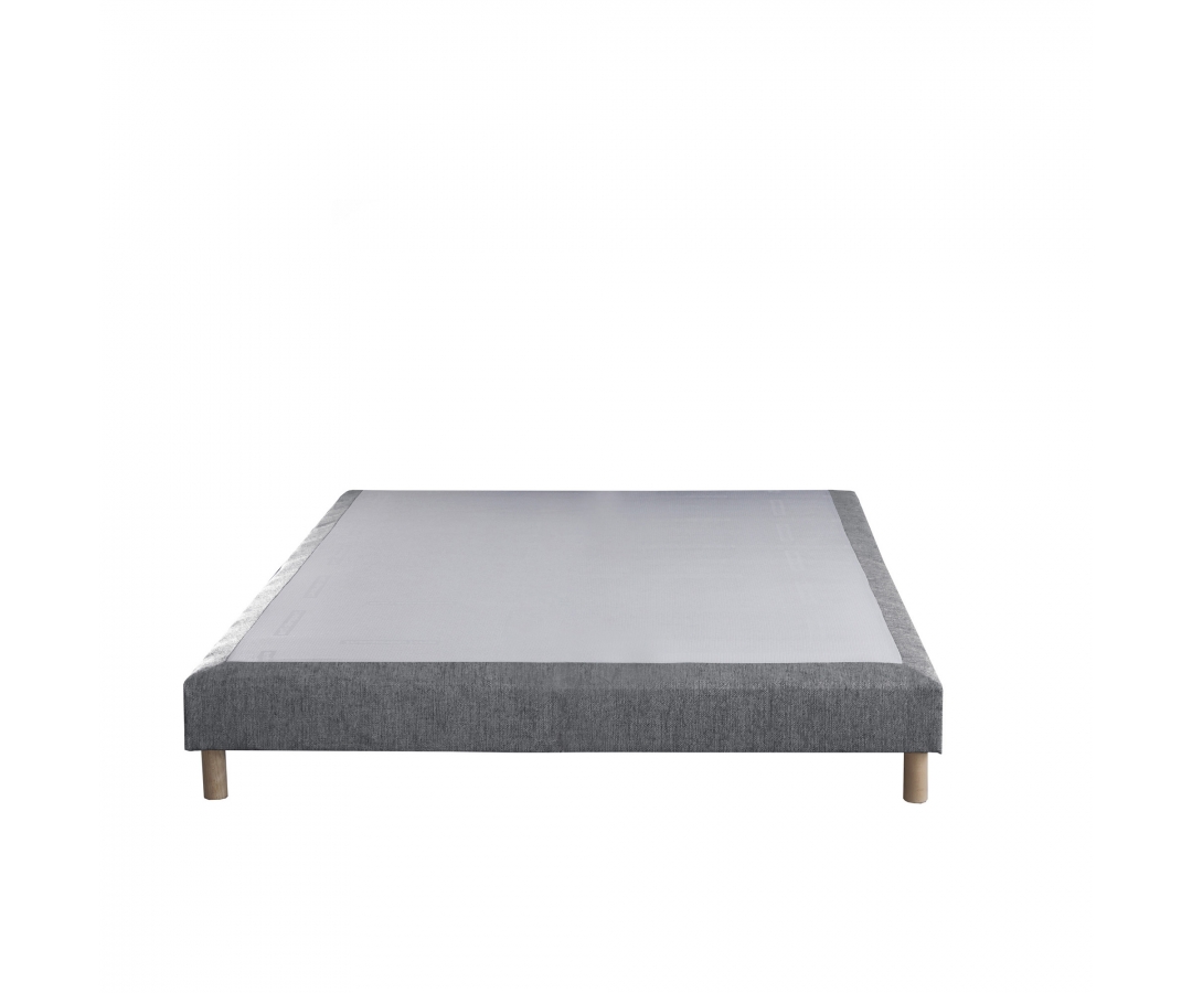 Sommier tapissier tissu lisse CREPUSCULE