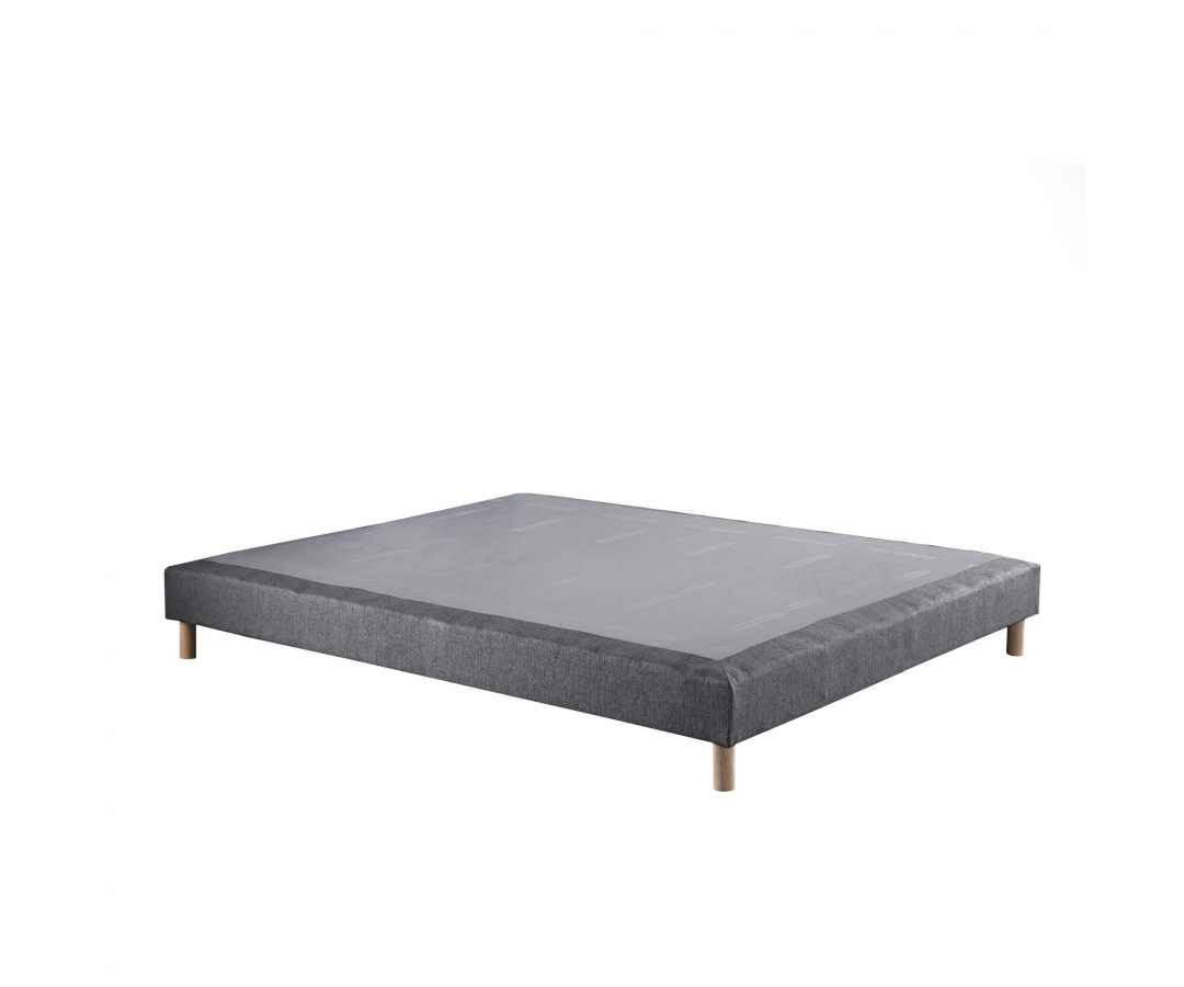 Sommier tapissier tissu lisse CREPUSCULE