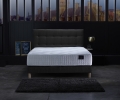 Ensemble matelas ressort à mémoire de forme, HECATE, sommier et tête de lit capitonnée