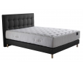 Ensemble matelas ressort à mémoire de forme, HECATE, sommier et tête de lit capitonnée