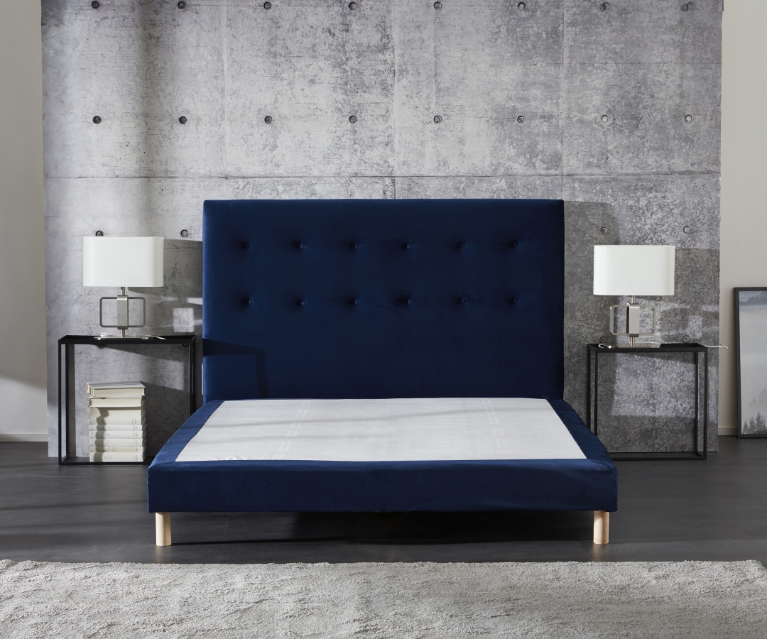 Sommier tapissier tissu velours INTEMPOREL