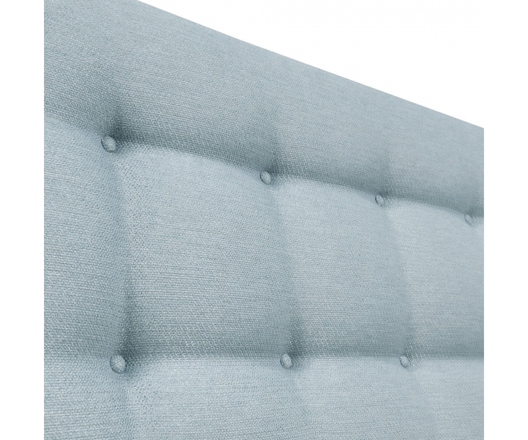 Tête de lit capitonnée – Coloris doux et tissu recyclé certifié GRS