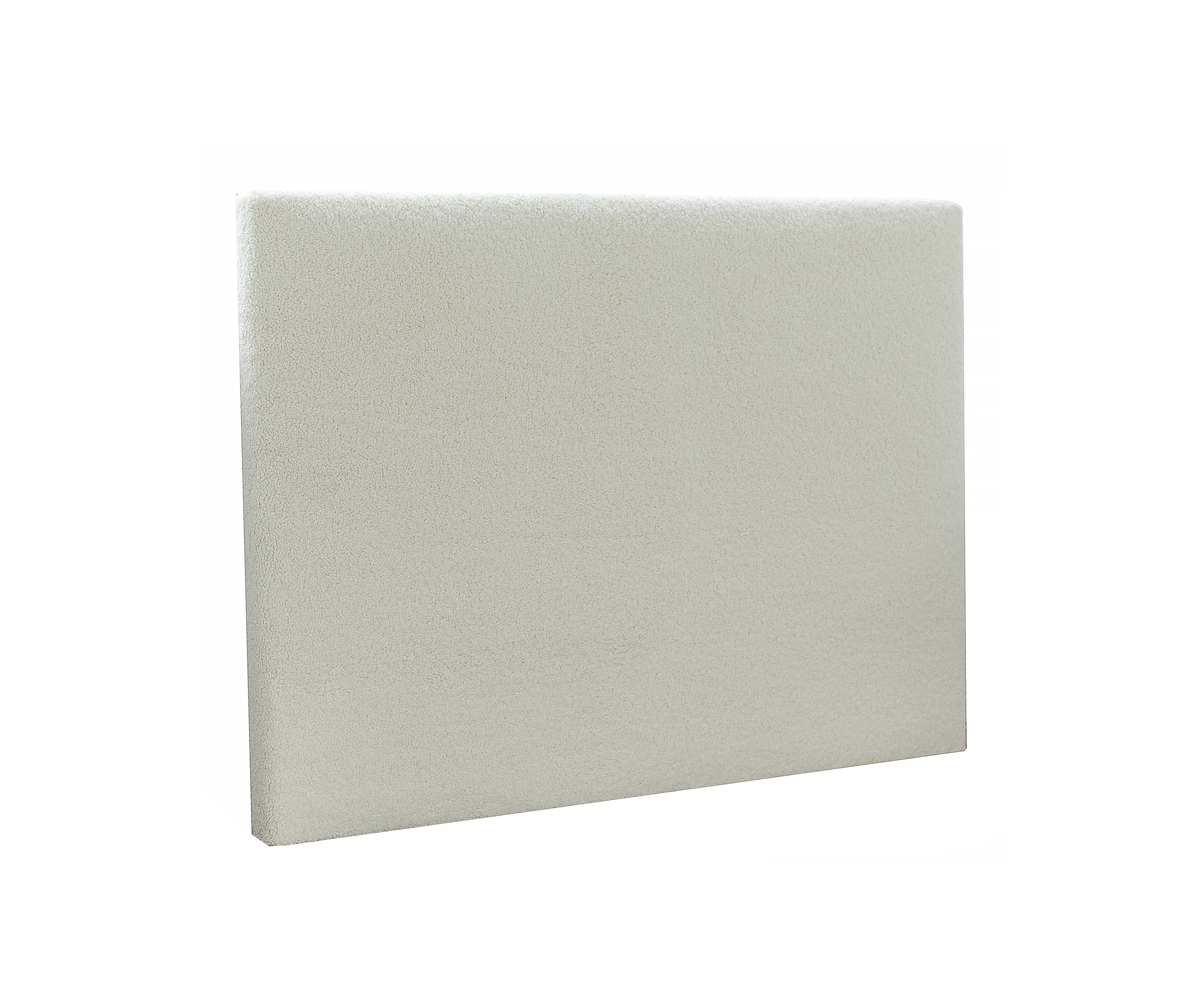Tete de lit lisse tissu bouclette écru