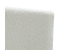 Tete de lit lisse tissu bouclette écru