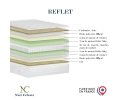 Ensemble matelas à ressorts recyclables et mousse, REFLET, sommier et tête de lit