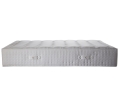 Ensemble matelas ressorts HELIOS, mémoire de forme, sommier et tête de lit capitonnée