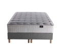 Ensemble matelas ressort , COMETE, sommier à lattes, tête de lit capitonnée