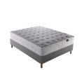 Ensemble matelas ressort , COMETE, sommier à lattes, tête de lit capitonnée