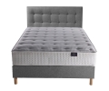 Ensemble matelas ressorts, sommier ressorts et tête capitonnée