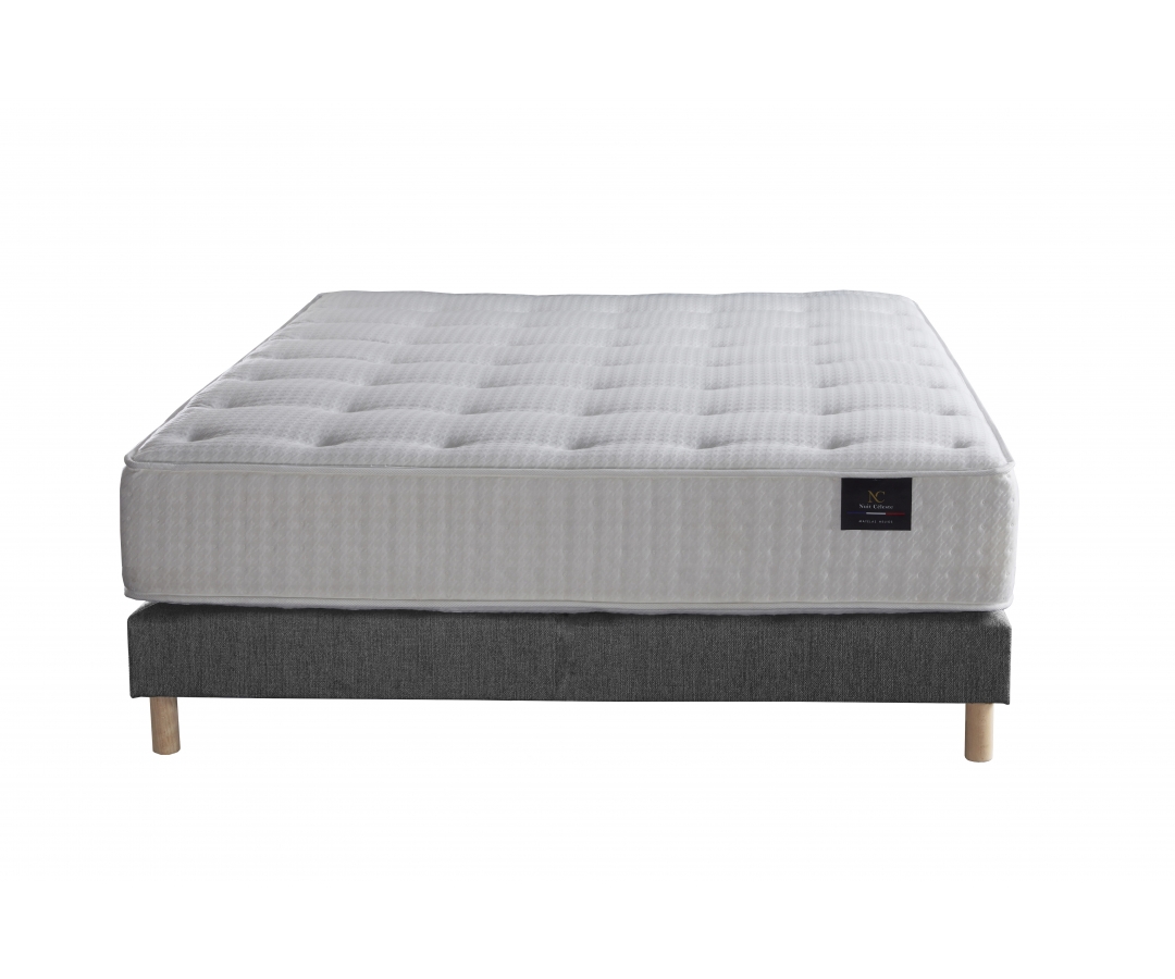 Ensemble matelas ressorts 7 zones – Garnissage cachemire et soie