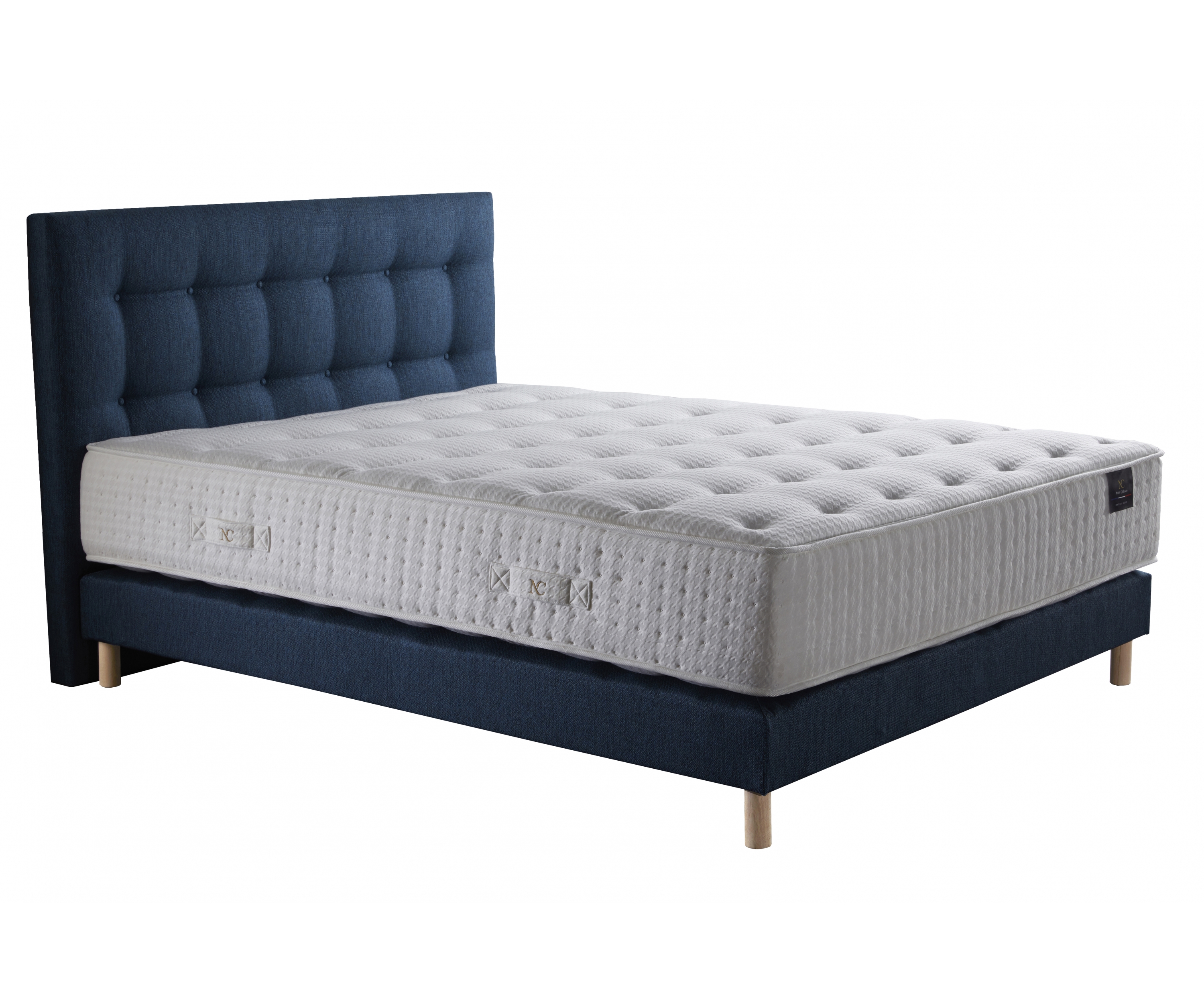 Ensemble matelas ressorts 7 zones – Garnissage cachemire et soie