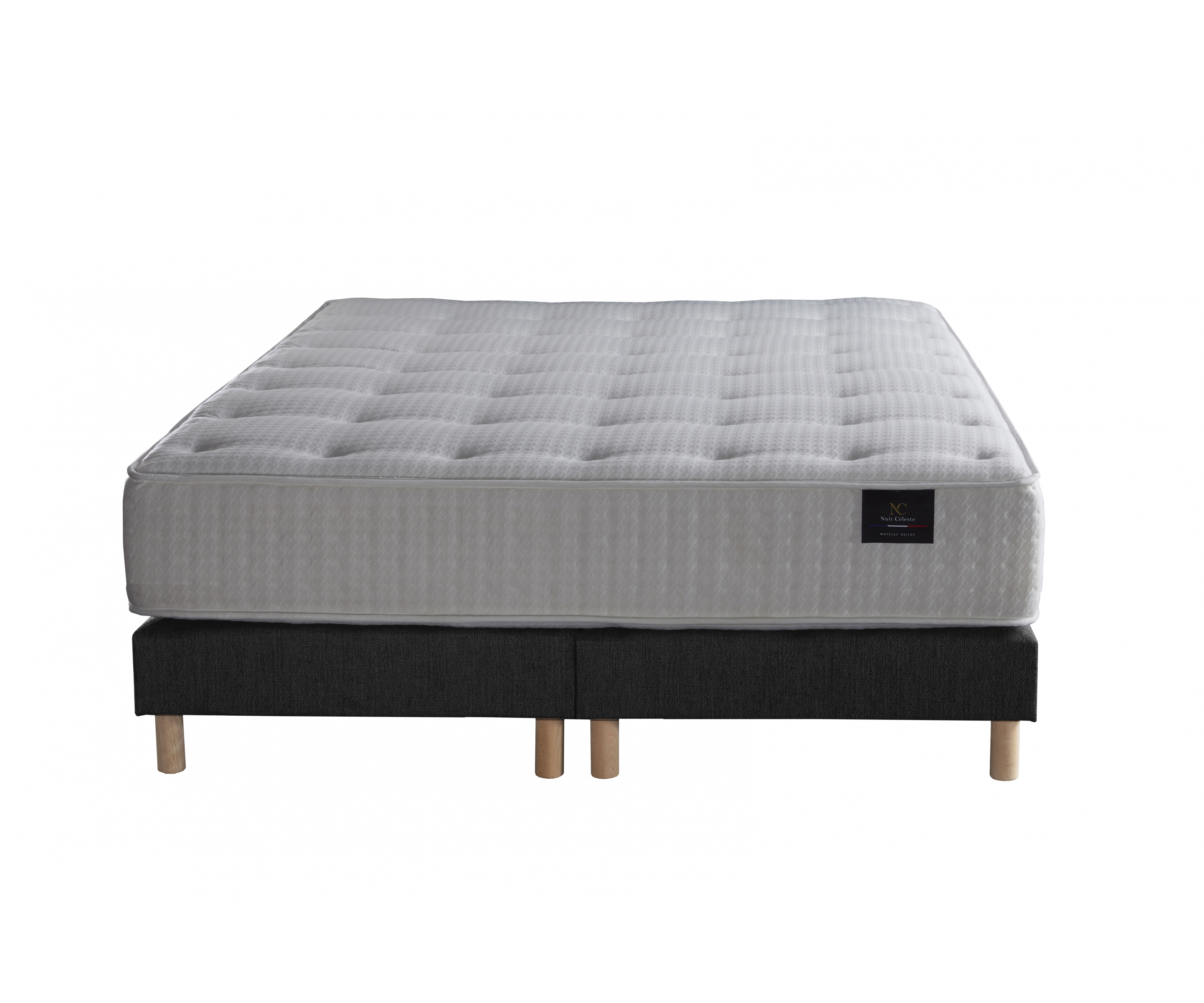 Ensemble matelas ressorts 7 zones – Garnissage cachemire et soie
