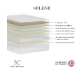 Ensemble matelas ressorts ensachés 7 zones, SELENE 2, garnissage cachemire et soie