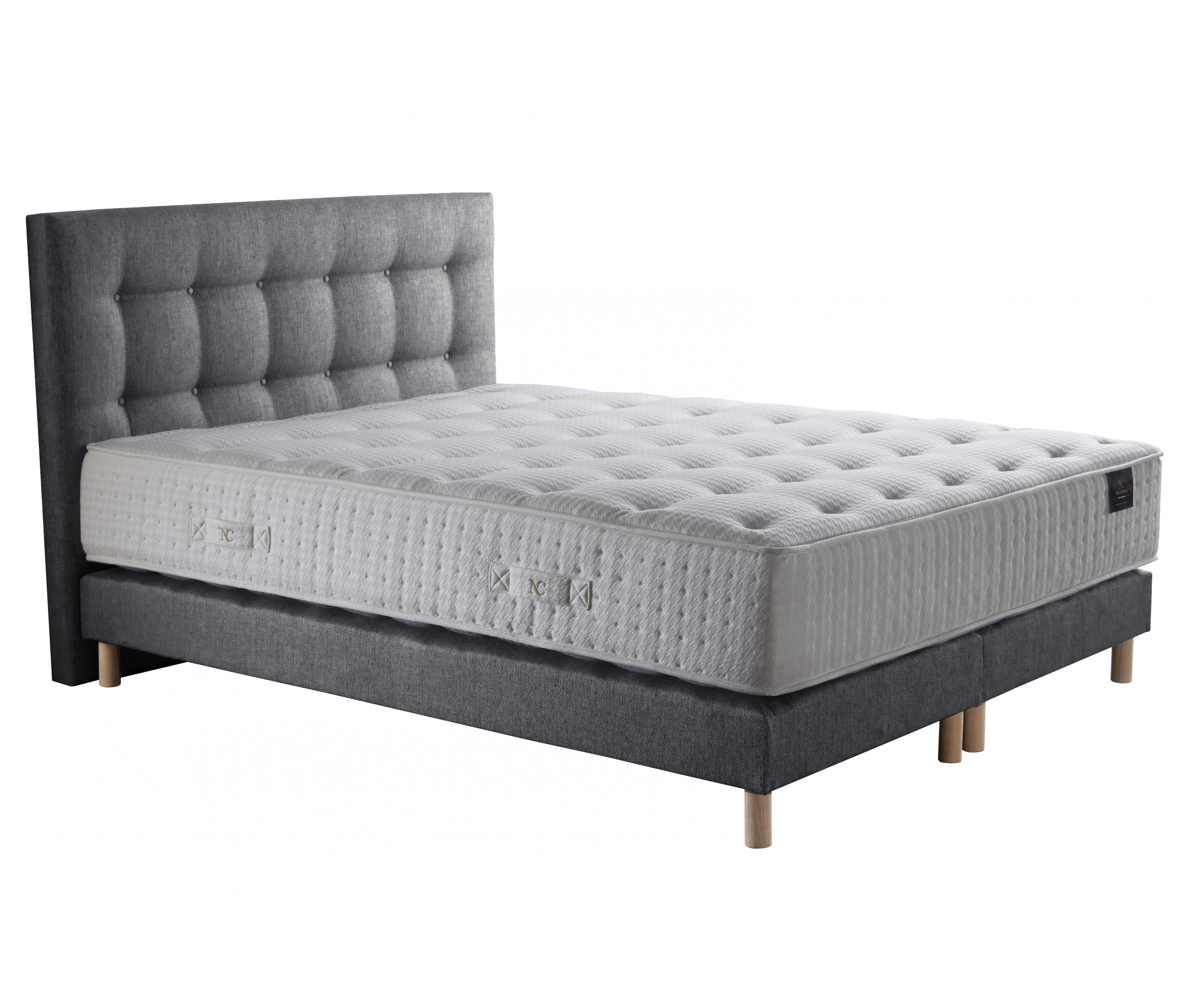 Ensemble matelas ressorts, mémoire de forme et latex – confort durable