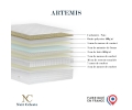 Ensemble matelas ressorts, ARTEMIS 2, accueil mémoire de forme, latex et mousse