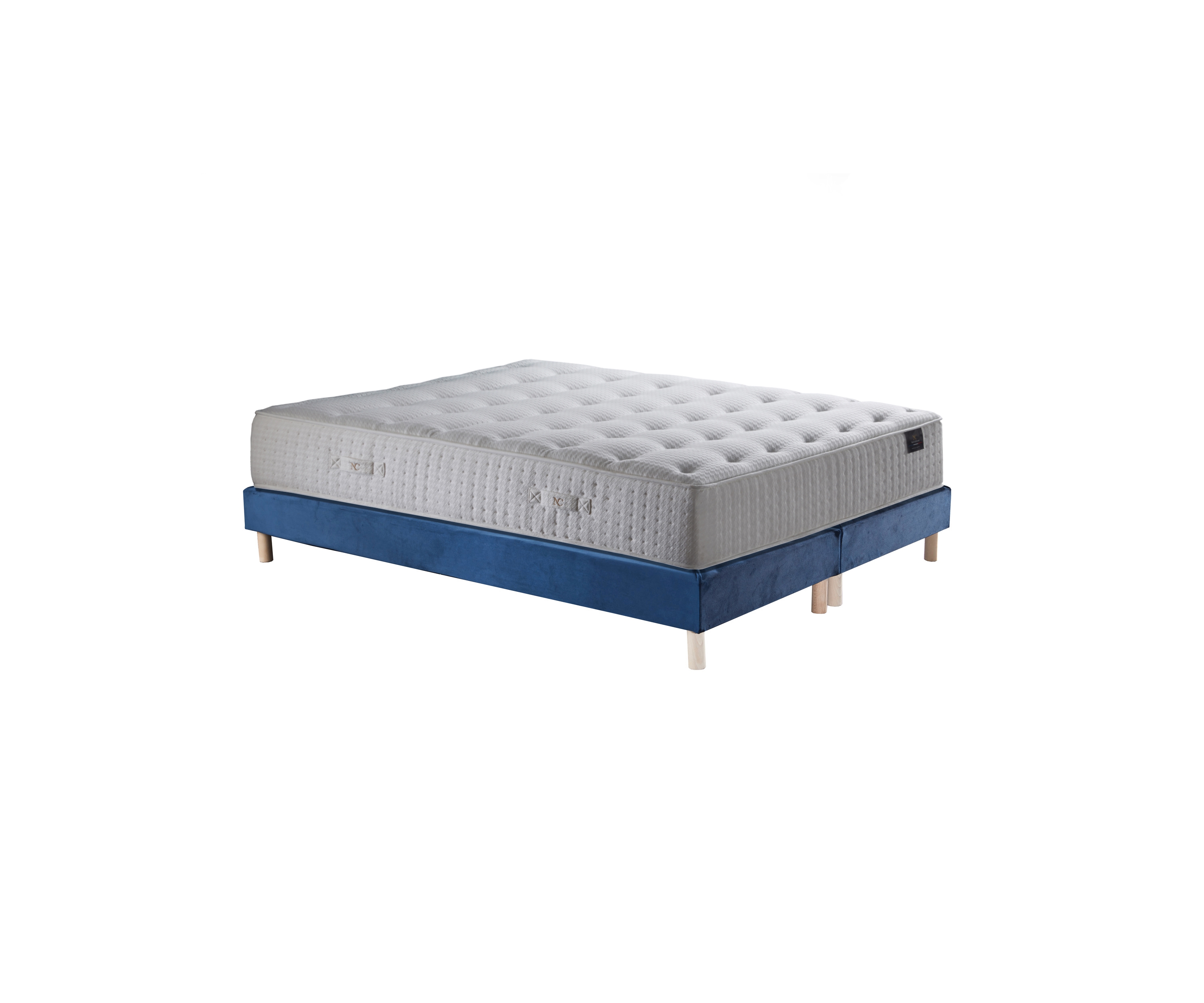Ensemble matelas HELIOS à ressorts ensachés, mousse mémoire de forme