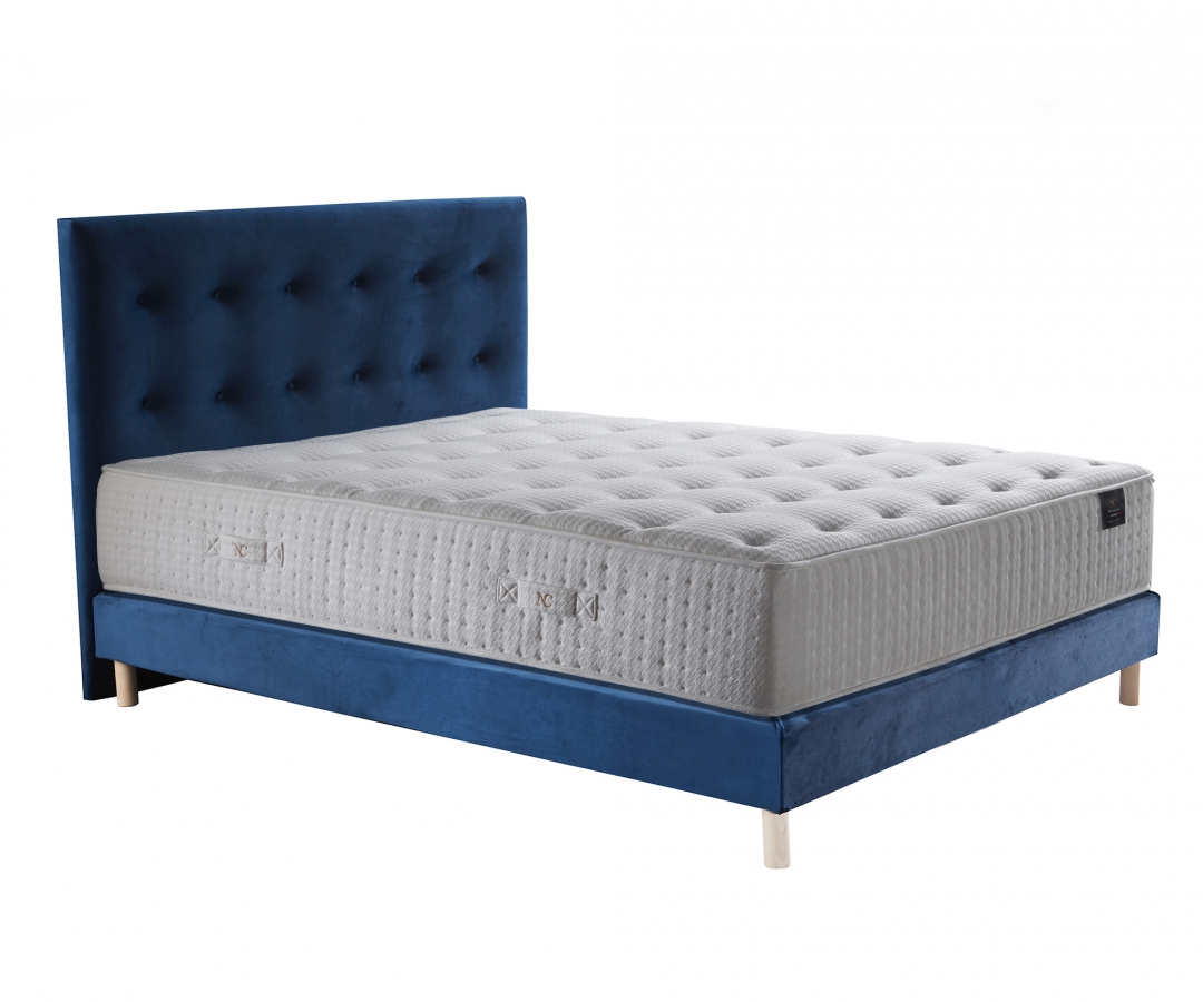 Ensemble matelas à ressorts ensachés, mémoire de forme et mousse 31 cm