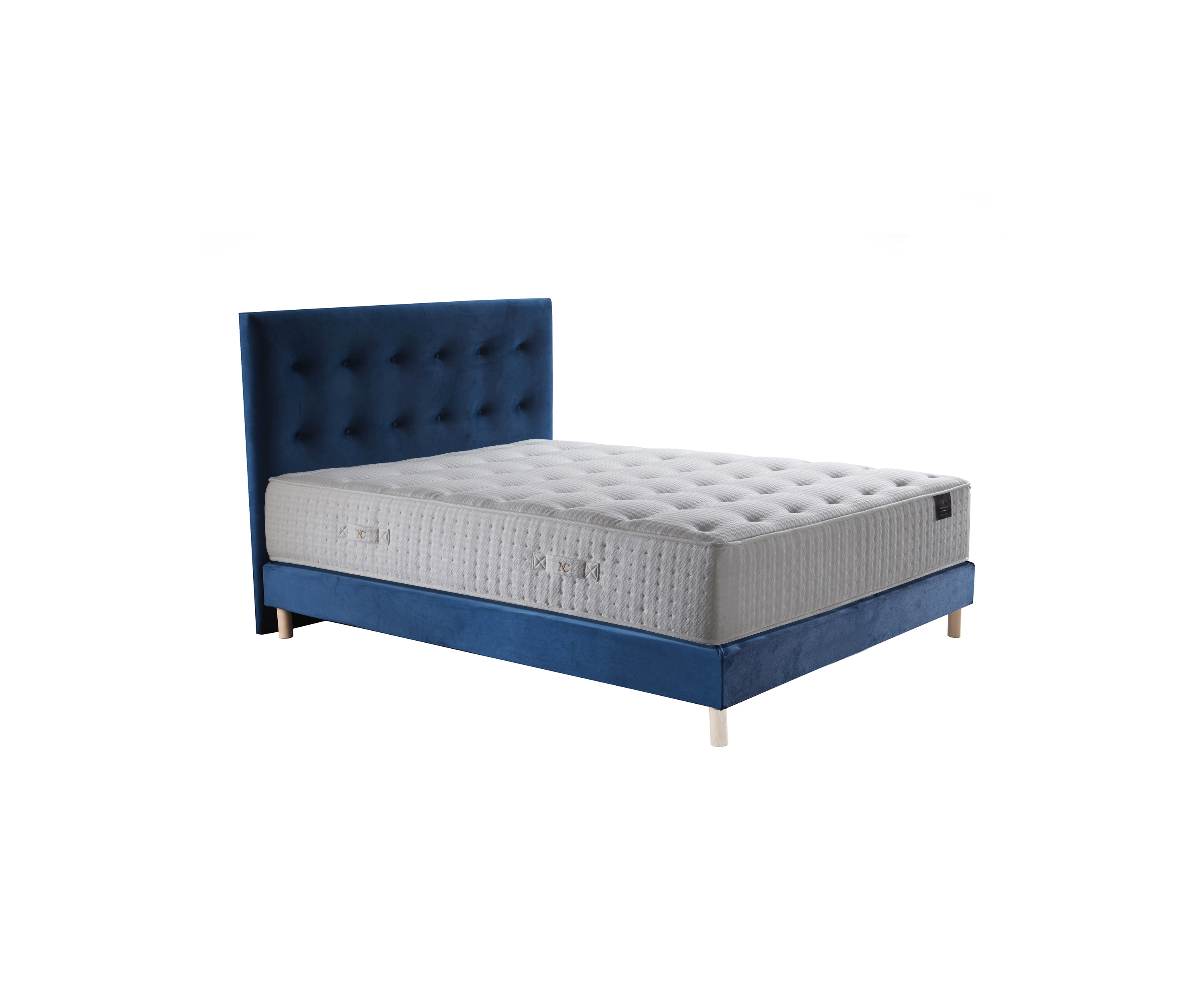 Ensemble matelas à ressorts ensachés, mémoire de forme et mousse 31 cm