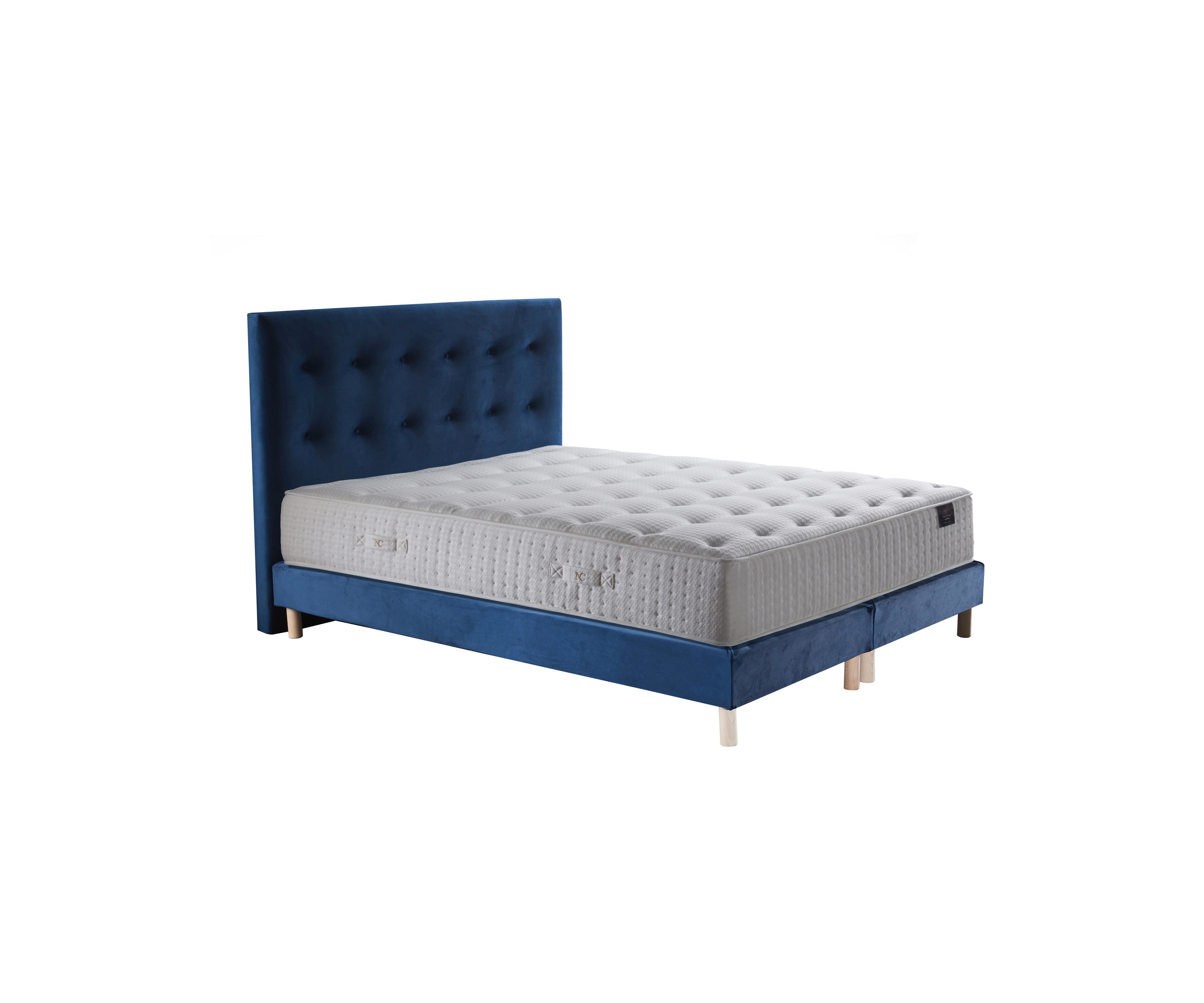 Ensemble matelas à ressorts ensachés, mémoire de forme et mousse 31 cm