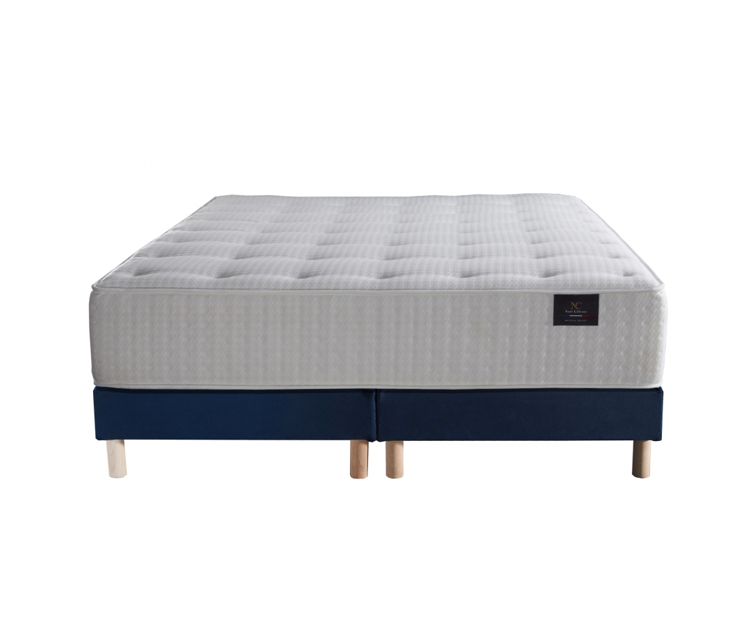 Ensemble matelas à ressorts ensachés, mémoire de forme et mousse 31 cm