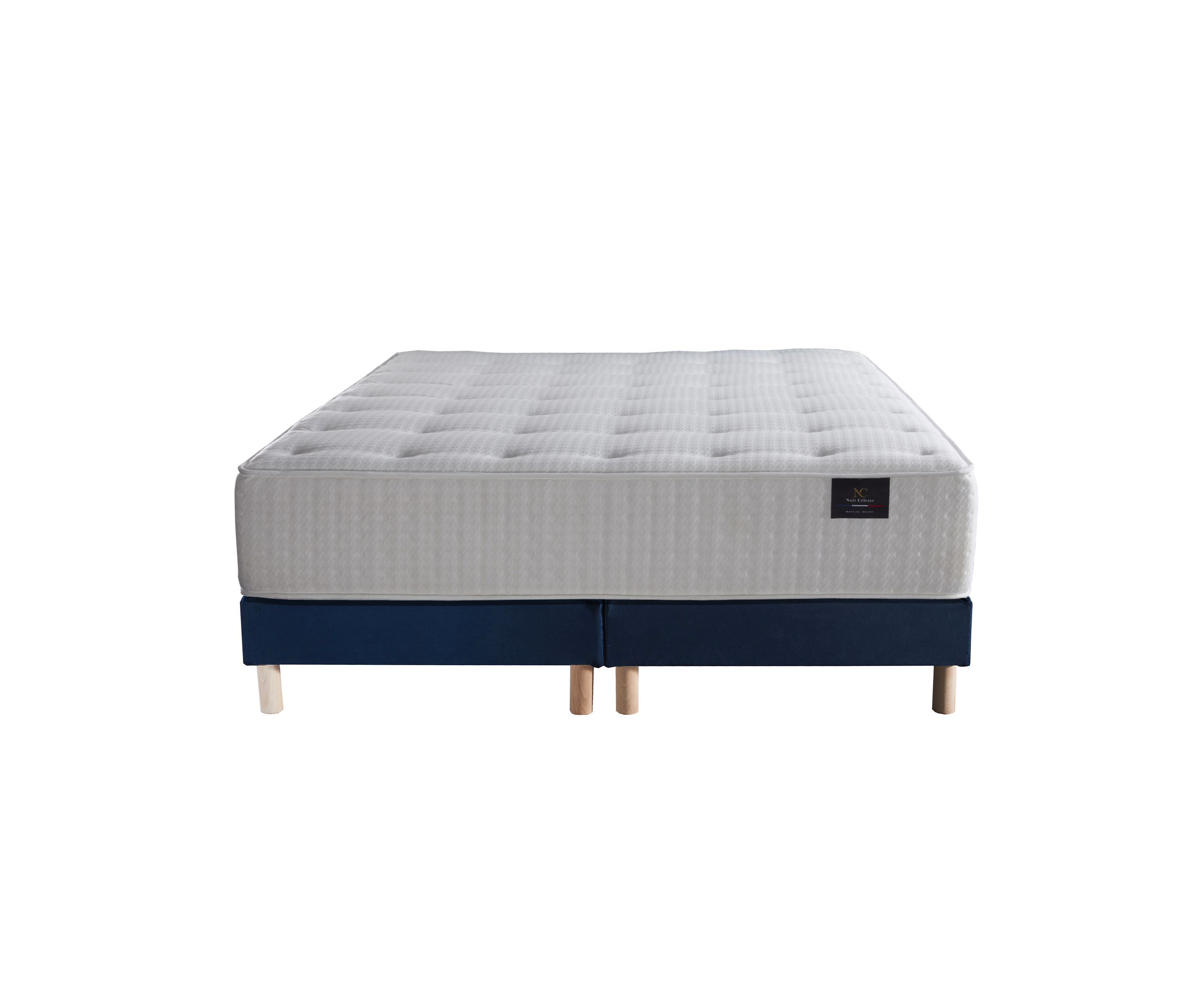 Ensemble matelas à ressorts ensachés, mémoire de forme et mousse 31 cm