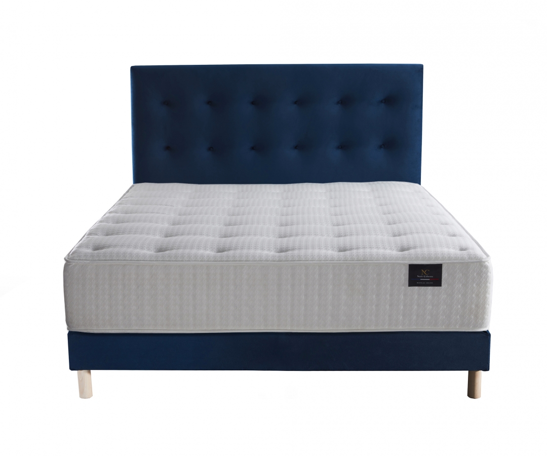 Ensemble matelas à ressorts ensachés, mémoire de forme et mousse 31 cm