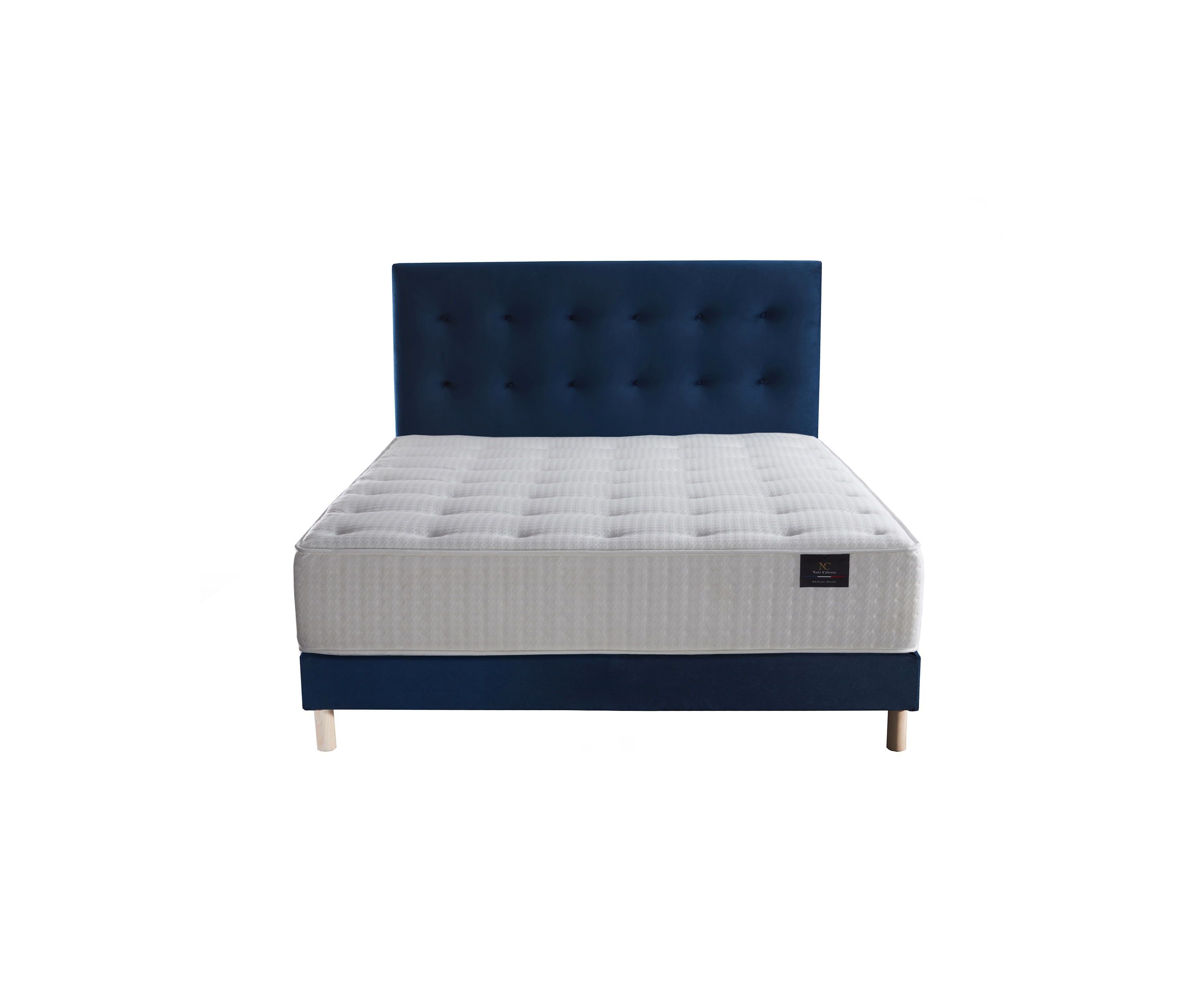 Ensemble matelas à ressorts ensachés, mémoire de forme et mousse 31 cm