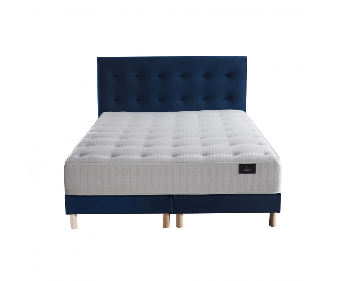 Ensemble matelas à ressorts ensachés, mémoire de forme et mousse 31 cm