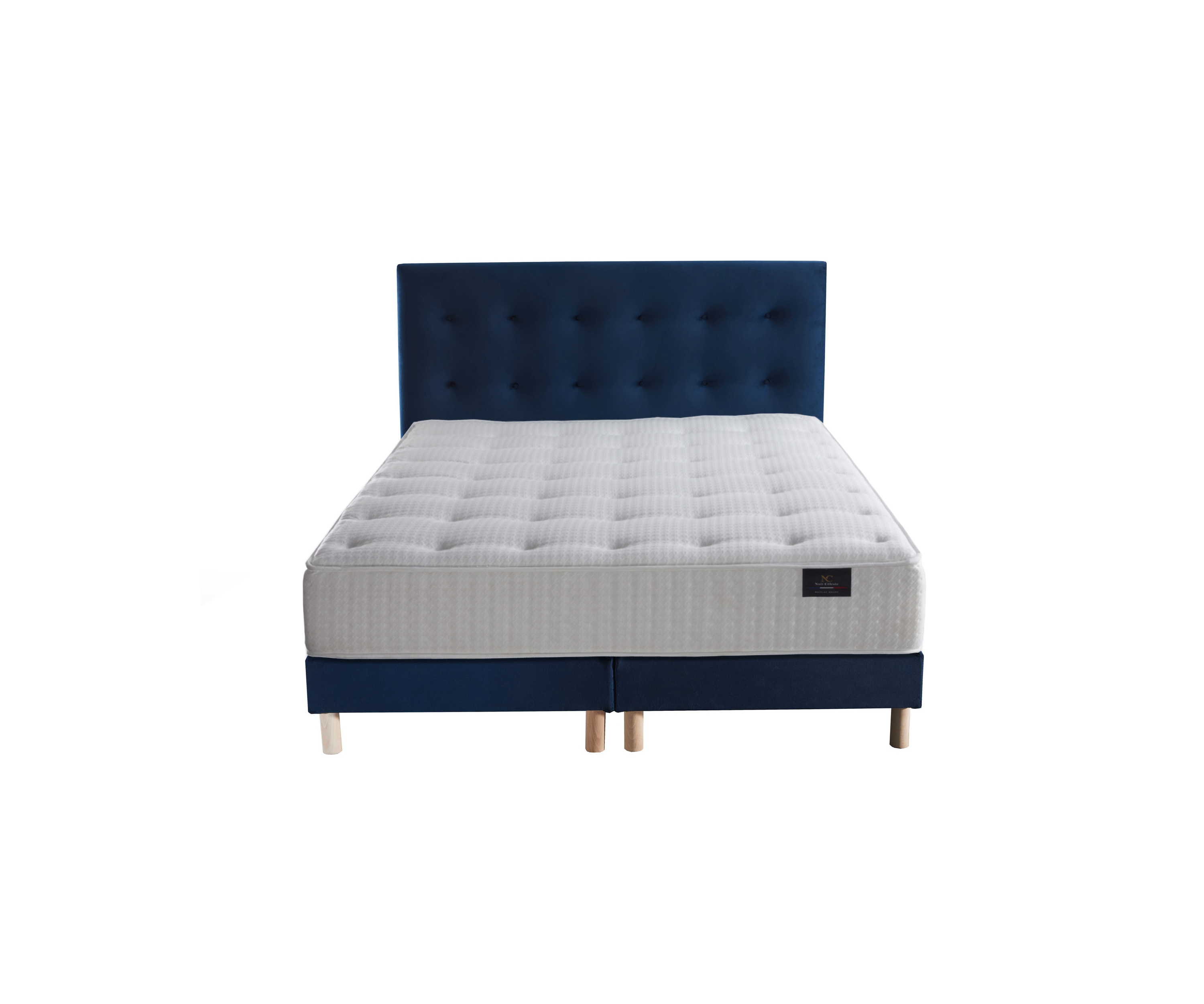 Ensemble matelas à ressorts ensachés, mémoire de forme et mousse 31 cm