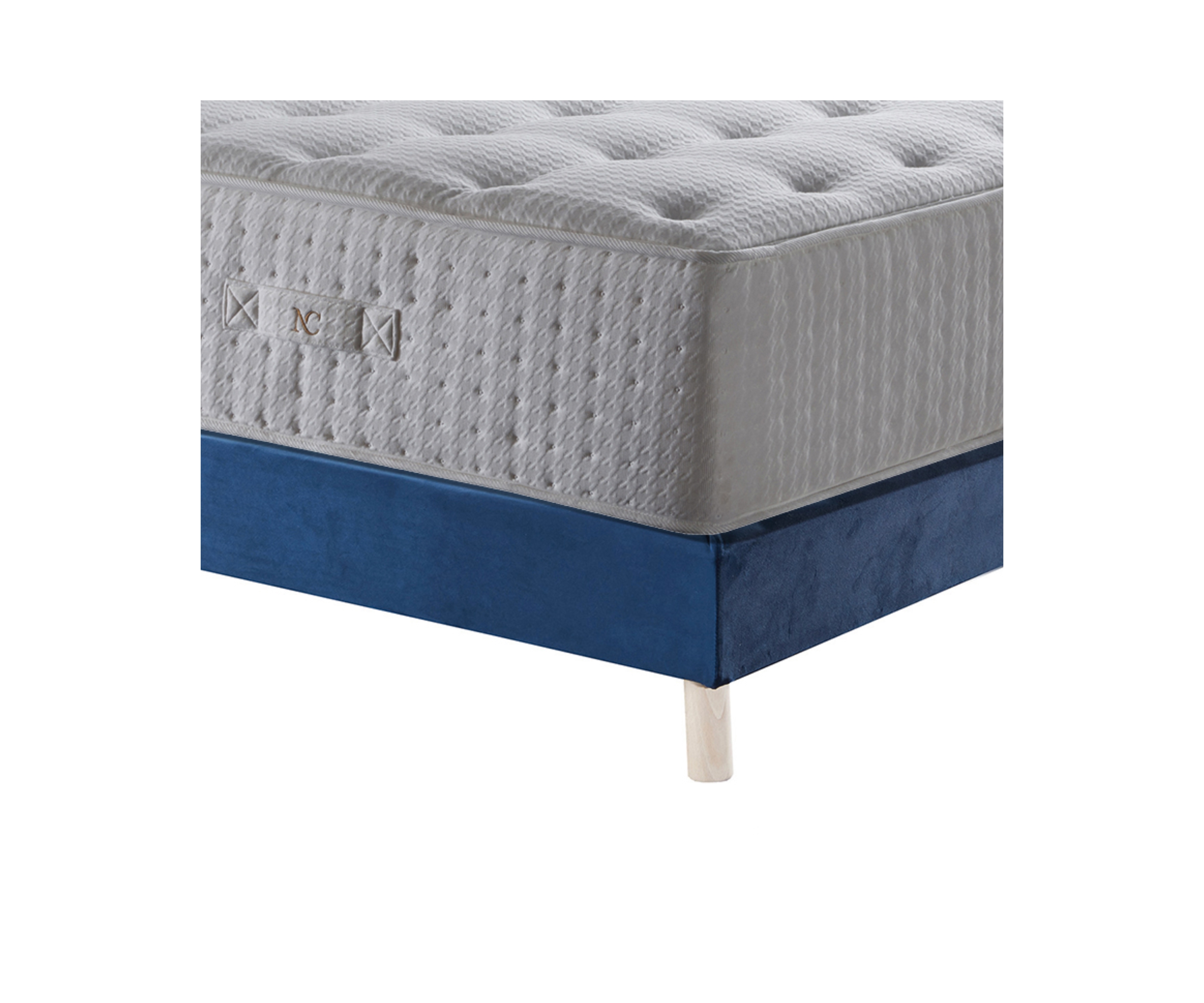 Ensemble matelas à ressorts ensachés, mémoire de forme et mousse 31 cm