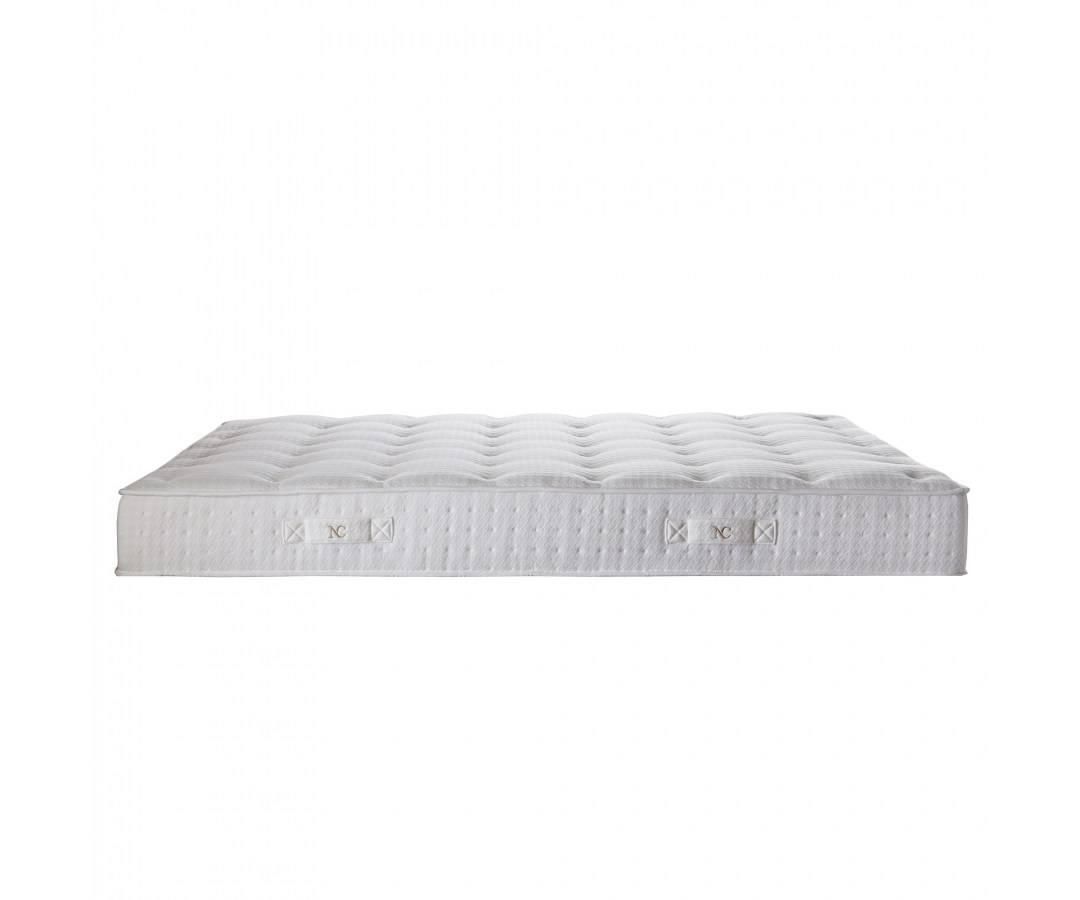 Ensemble matelas ressorts, mémoire de forme, NOVA, sommier lattes multiplis, tête de lit